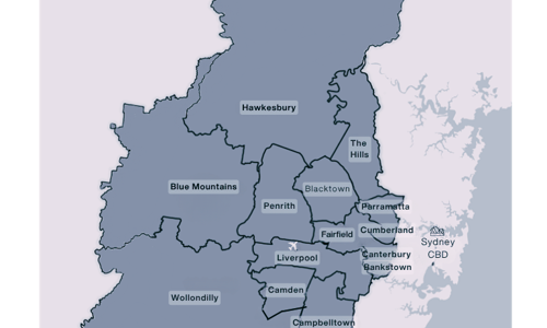 Map of Western Sydney Local Government Areas