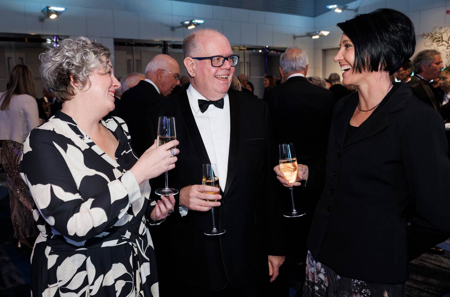 Happy conference dinner attendees