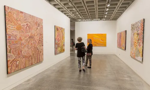 Indigenous artwork displayed at The Art Gallery Of New South Wales