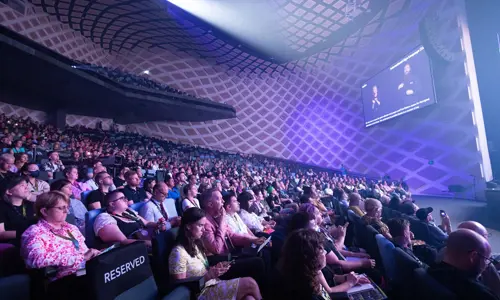 Auditorium of delegates at a conference in Sydney