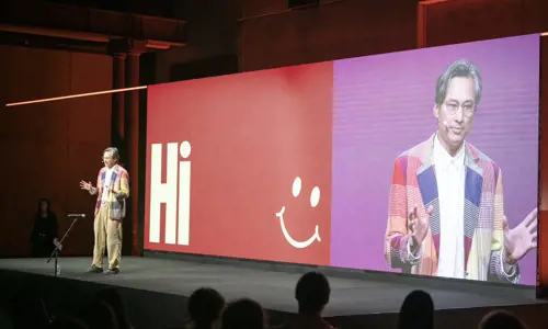 speaker on stage at carrigageworks