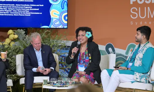 Three Speakers In An Informal Discussion Setting
