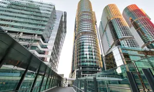 International Towers Barangaroo towering over walkway