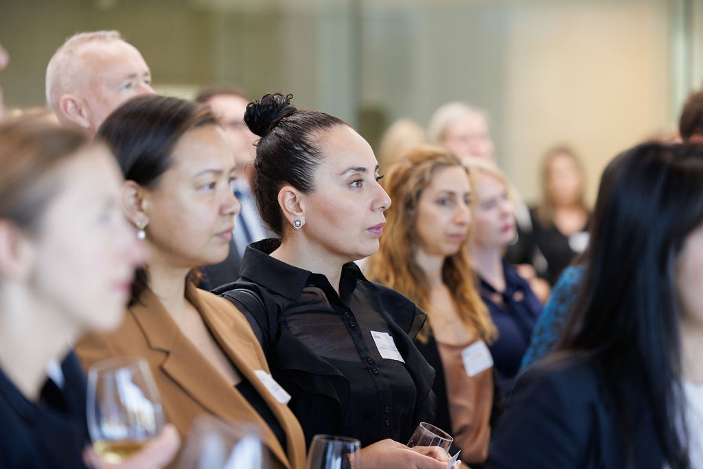 Networking event people listening