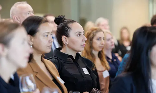 Networking event people listening