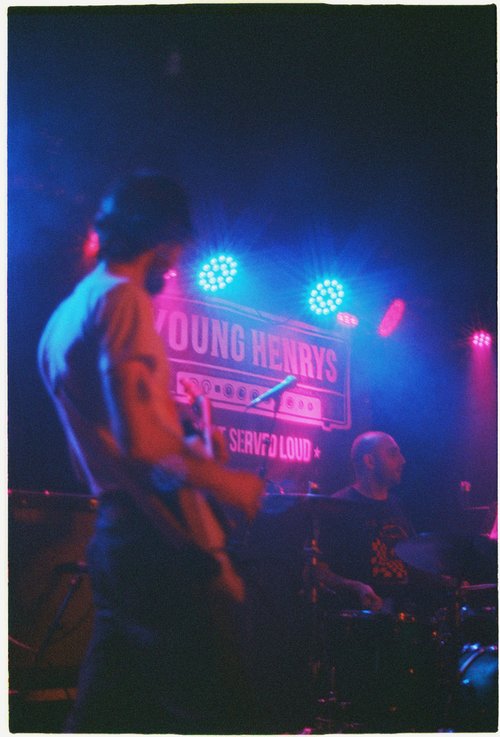 Band on stage at Young Henrys, a craft brewery and tasting bar
