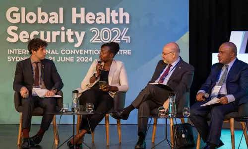 GHS24 Opening Panel 4 speakers on stage