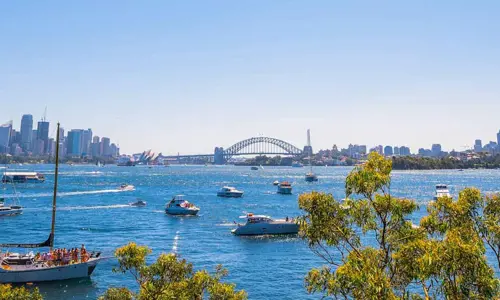 Sydney Harbour Skyline From Bradleys Head Mosman