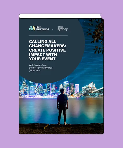 Skift ebook cover book image of an individual looking across at the Sydney city landscape