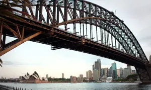 Harbour bridge with Opera House in distance