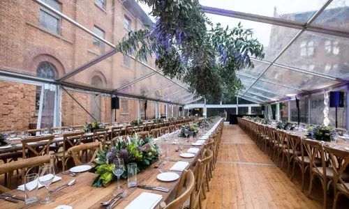 Event setup at Hyde Park Barracks