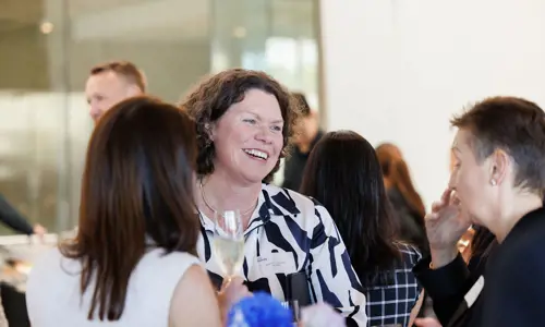 Networking event women speaking