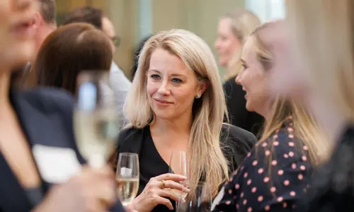 Networking event people speaking