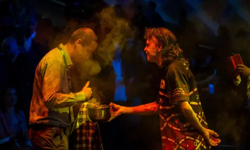 First Nations ceremony engagement with conference delegate