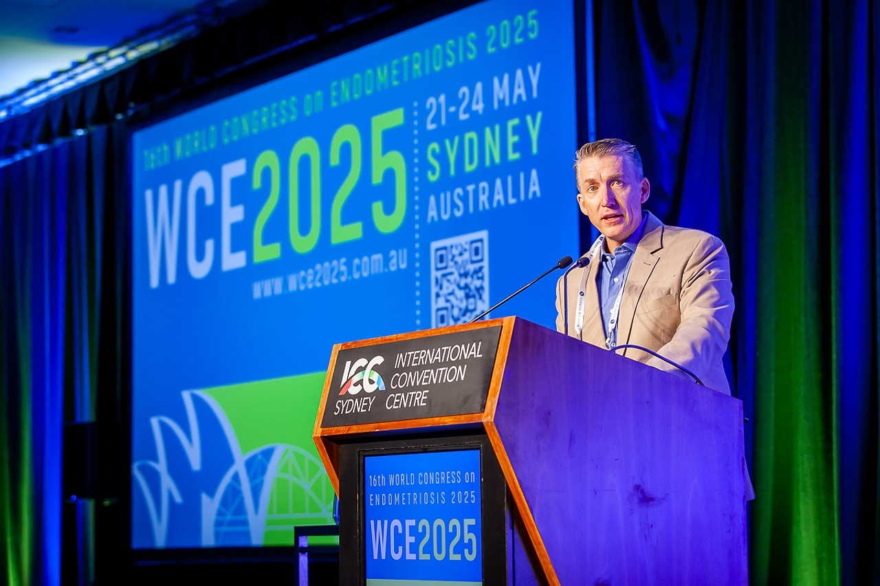 World Congress on Endometriosis - speaker on stage