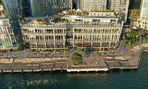 Aerial Of Balconies Rooftops Darling Harbour